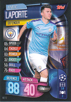 Aymeric Laporte Manchester City 2019/20 Topps Match Attax CL #MCY3